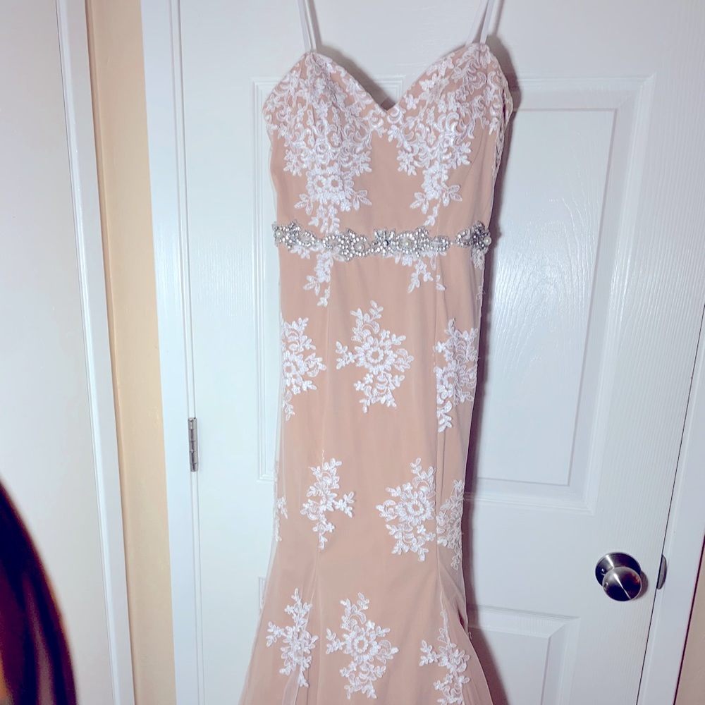 Nude mermaid style dress